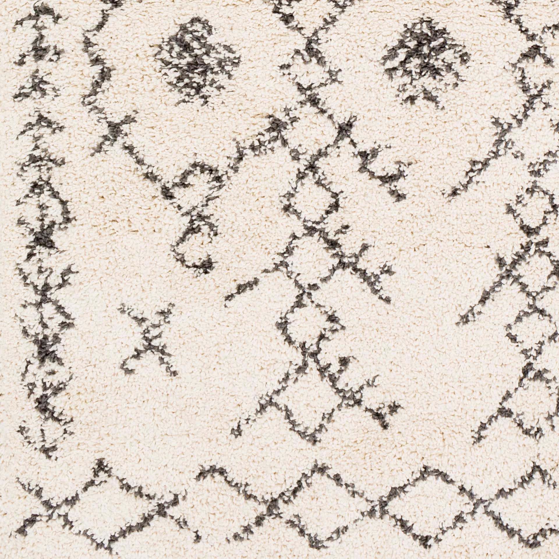 Berber Shag Charcoal/Beige Area Rug - Image 3