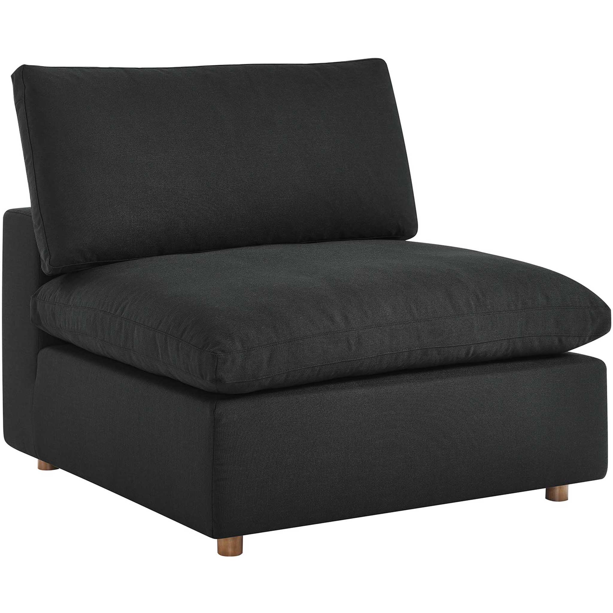 Carmen 5 Piece Armless Modular Sofa Black - Image 6