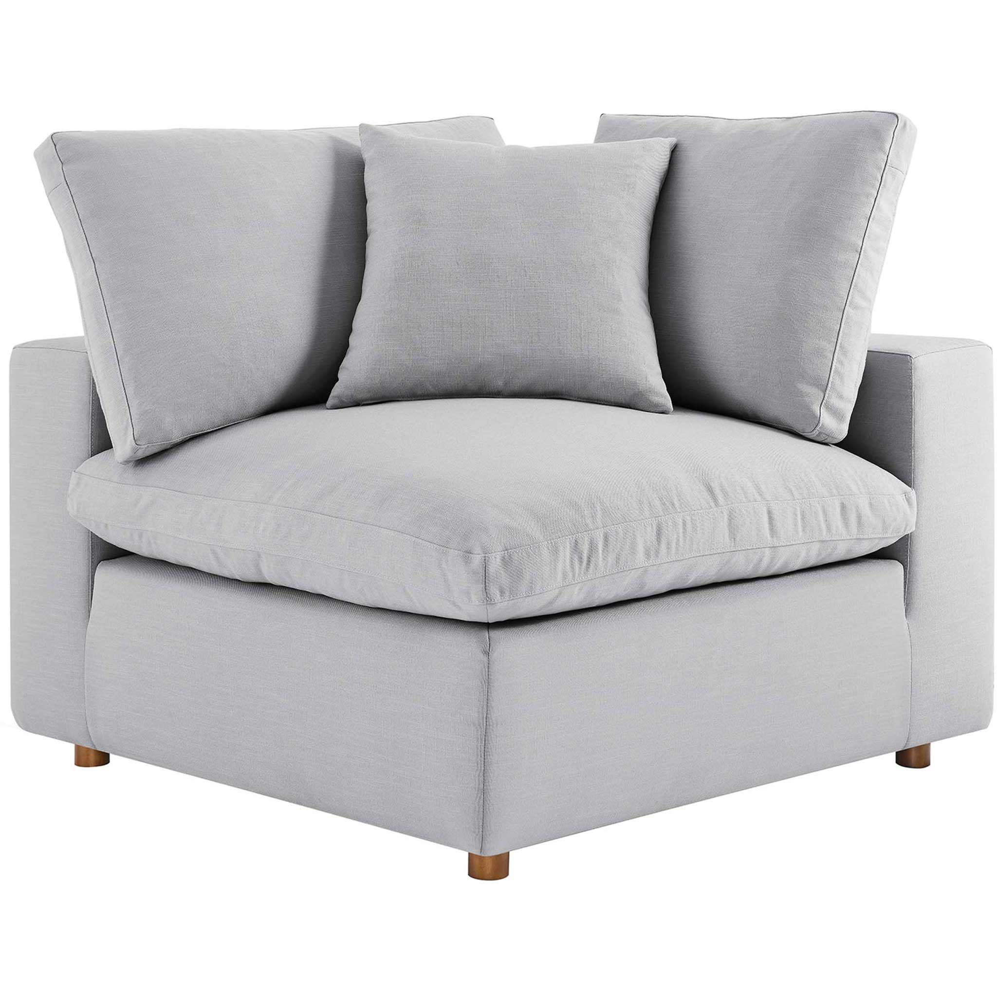 Carmen 5 Piece Modular Sectional Sofa Light Gray - Image 4