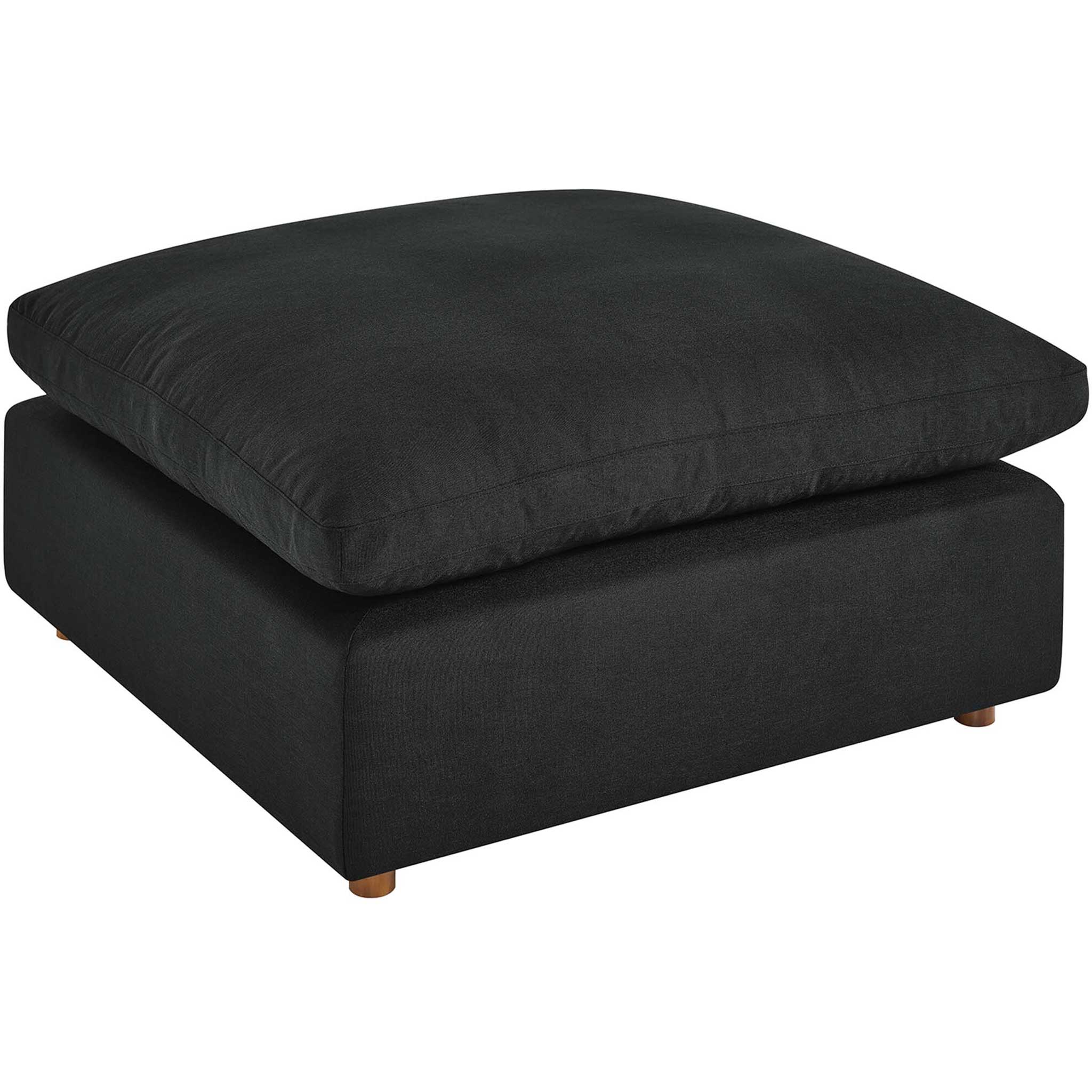 Carmen 5 Piece Modular Sofa with Ottoman Black - Image 8