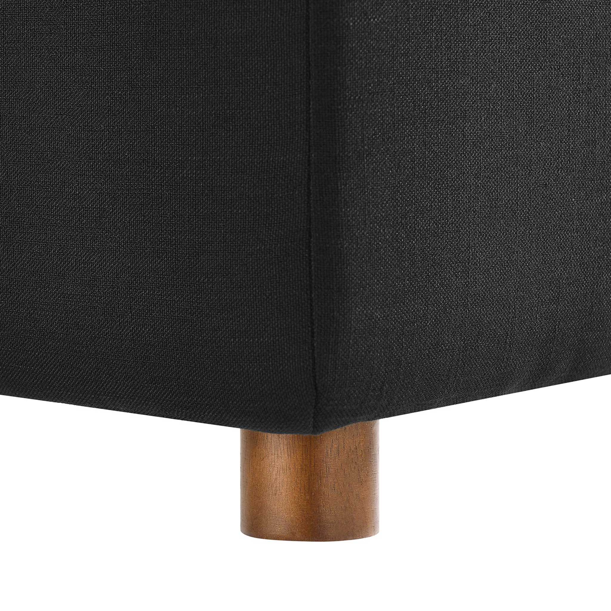 Carmen 5 Piece Modular Sofa with Ottoman Black - Image 9