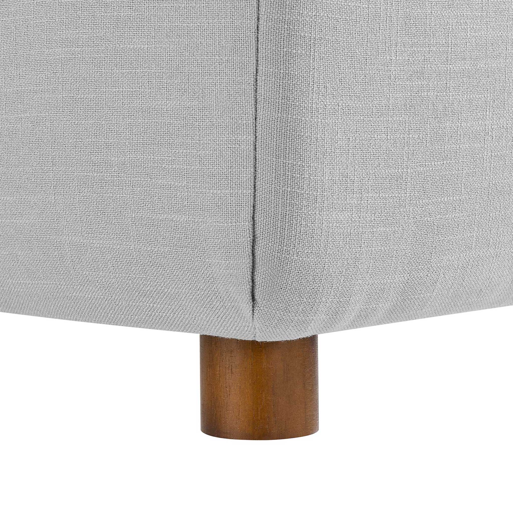 Carmen 5 Piece Modular Sofa with Ottoman Light Gray - Image 9