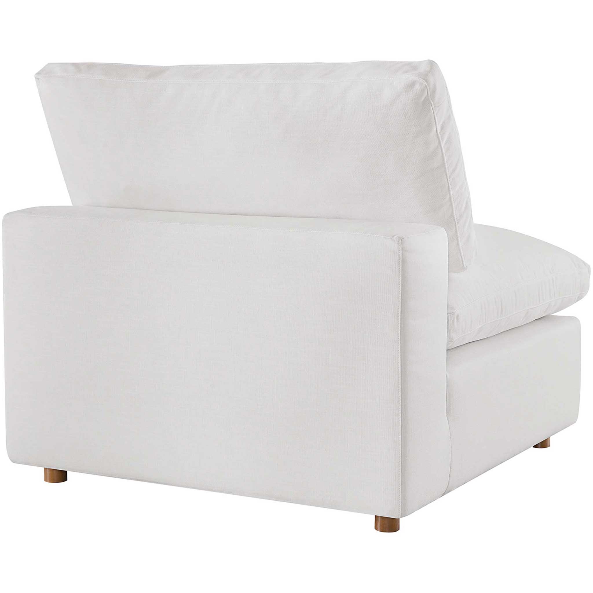 Carmen 5 Piece Modular Sofa with Ottoman Pure White - Image 7