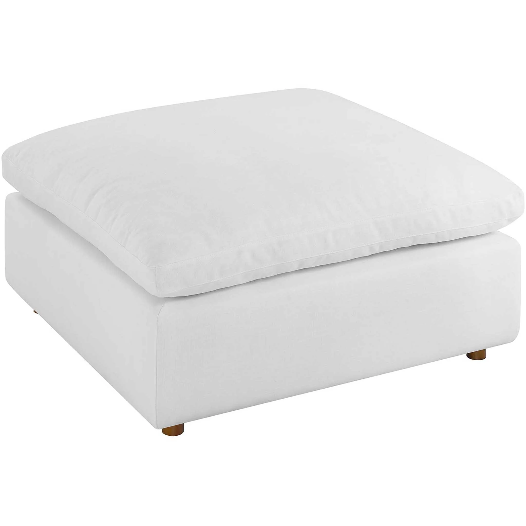 Carmen 5 Piece Modular Sofa with Ottoman Pure White - Image 8