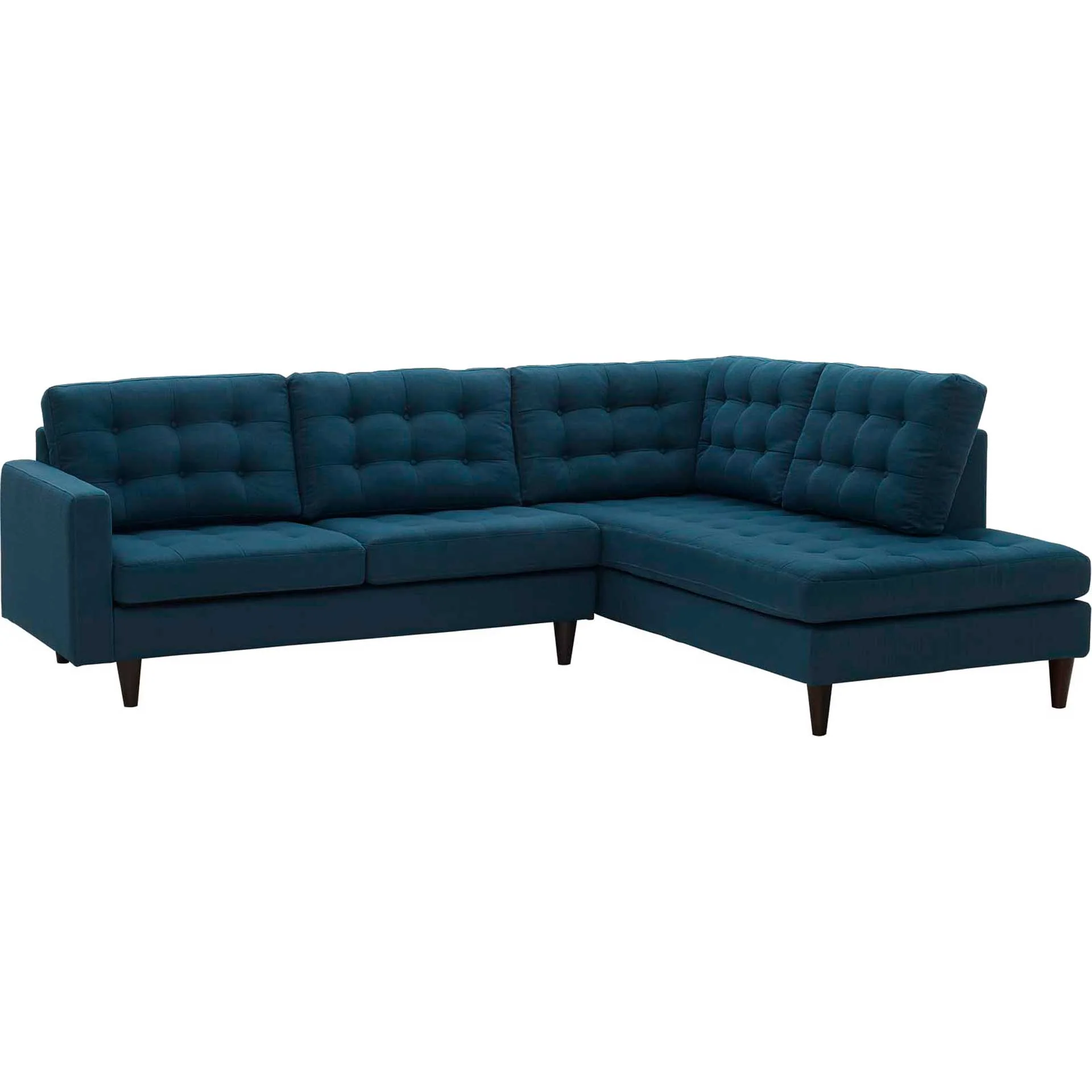 Era Upholstered Fabric Bumper Sectional Azure - Image 9